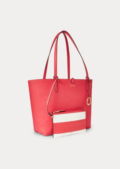 Bolsos De Mano Ralph Lauren Mujer Rojos - Faux-Leather Reversible - SXZFD9421